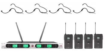 

Bolymic Audio UHF Wireless Microphone microfoon System with 4 Luxury Headset Microphone
