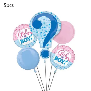 

5pcs/lot Gender Reveal Balloon pink blue Reveal Girl or Boy Balloon with Birthday Balloons for Baby Shower Party balloons