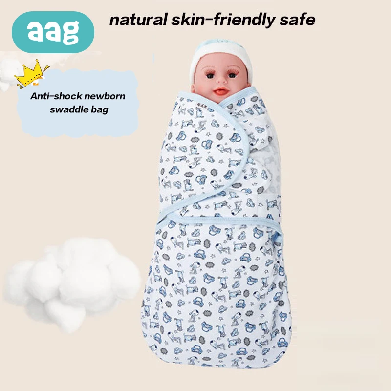 

AAG Newborn Cotton Sleeping Baby Bag Raised Hand Infant Anti-kick Sleeping Wrap Envelope Swaddle Zipper Bedding Accessories 30