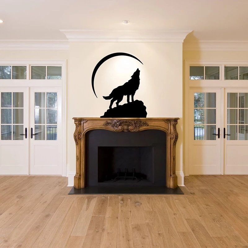 Venta Lobo Luna Calcomania De Una Historia De Vinilo Diy Pegatinas