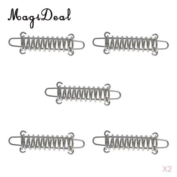 MagiDeal Hot Sale 10 Pieces Stainless Steel Camping Awning/Tent Spring Tensioner/ Tightener