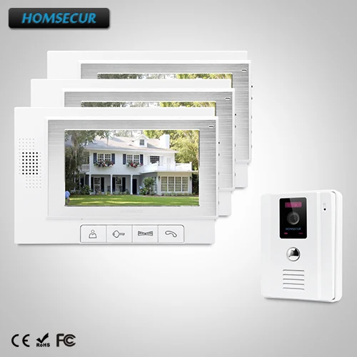 

HOMSECUR 7" Wired Video Door Phone Intercom System+Intra-monitor Audio Intercom TC011-W + TM702-W