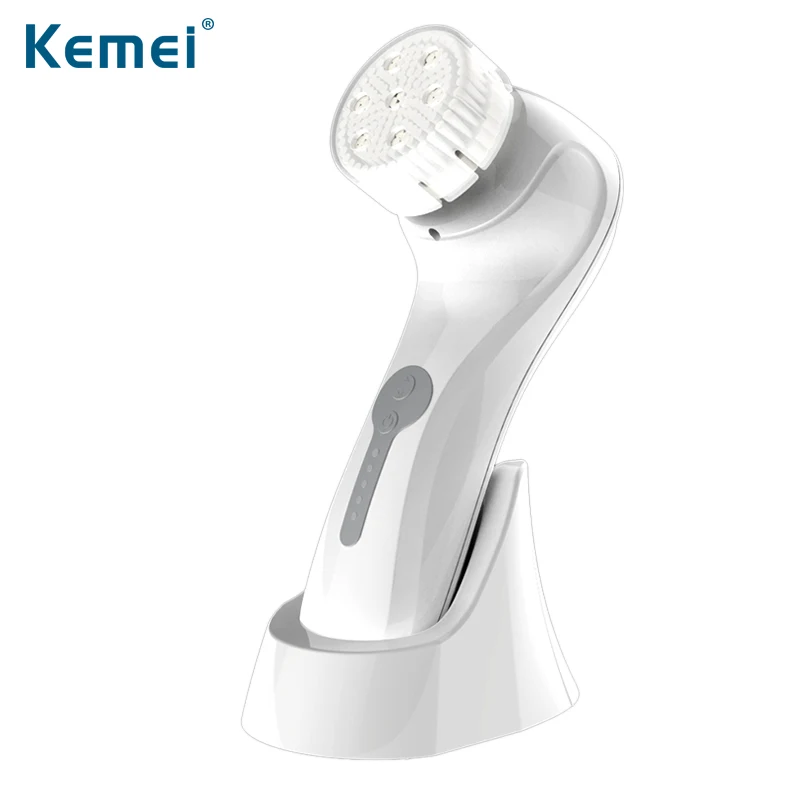 Kemei6066 Skin Beauty Brush Massager Electric Wash Face Feet Care Machine Facial Pore Cleaner Body Cleaning Waterproof IPX7