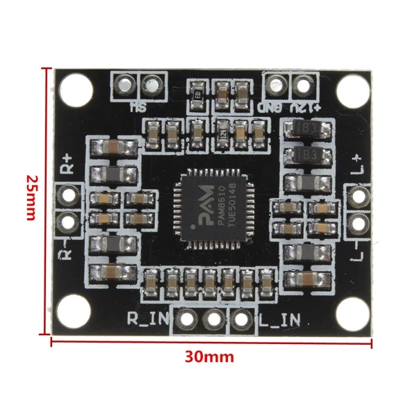 LEORY PAM8610 6 V-15 V Мощность Плата усилителя цифровой двухканальный стереовыход Мощность Плата усилителя миниатюрный модуль класса