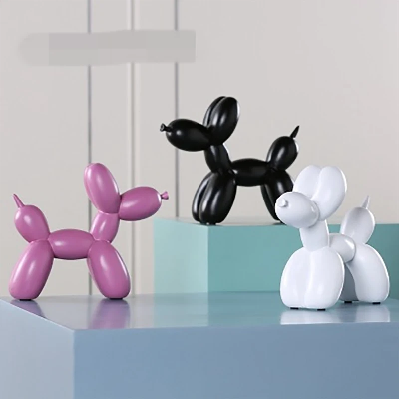 

Fashion Large Size Balloon Doggy Statues Desktop Decor Balloon Dog Figurine Ornament Office Hotel Bar Home Decoration Modern