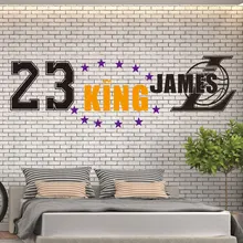 

Lakers LeBron King James Vinyl Wall Sticker For Bedoom Deocraiton Accessories Wall Decor Decals Basketball Stickers Los Angeles