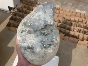 

4300g(9.46 lb) Natural Crystal Blue Celestite Geode Mineral Africa