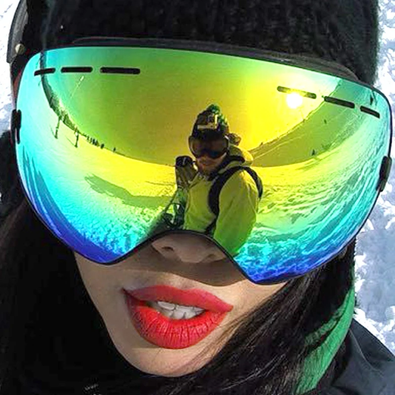 Professional Ski Goggles Double Anti Fog UV CUT Spherical font b Skiing b font font b
