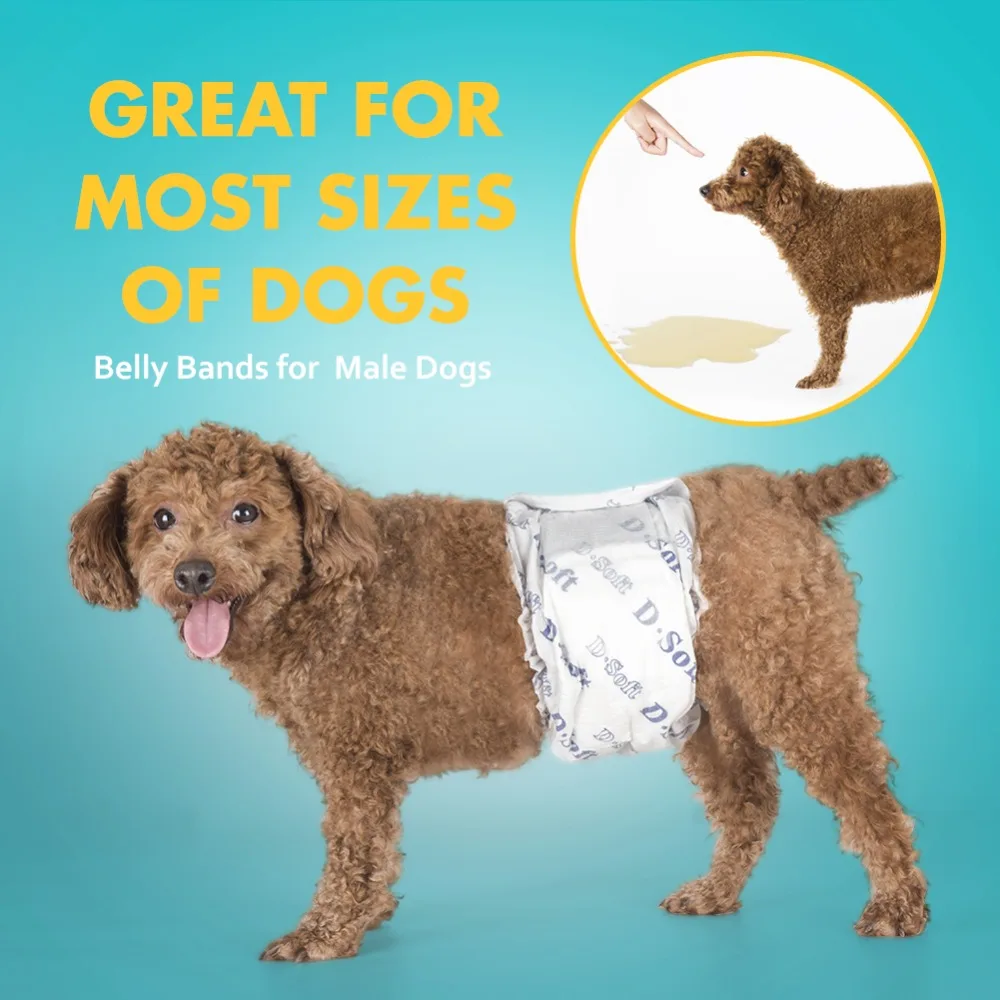 Newly Pet Diapers Male Dog Nappy Edge Leakproof Puppy Comfy Sanitary Pants 12PCS 