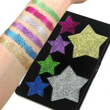 

ZD 1PC Glitter Eye Shadow Palette Shining Pigmento Maquiagem Waterproof Eye Makeup Long Lasting Baked Powder Eyeshadow F2132
