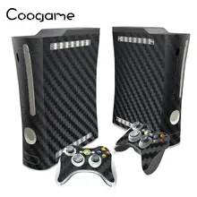 Carbon Fiber Decals For Microsoft Xbox 360 Fat Console Games Stickers For Xbox 360Fat Game Accessories