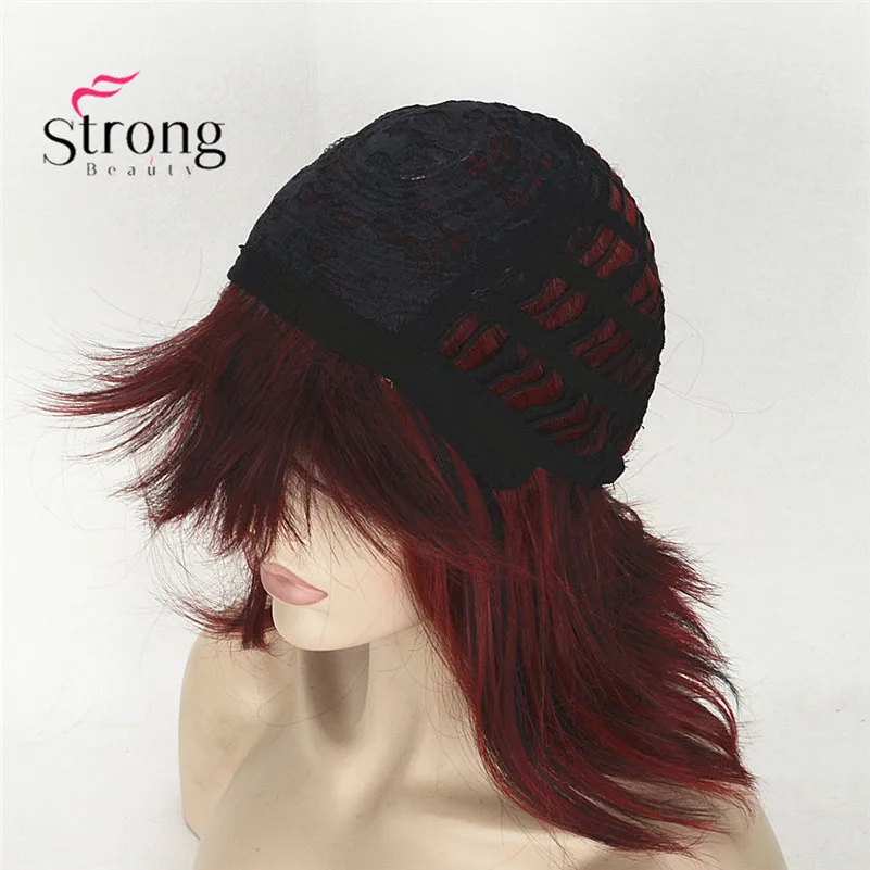TY 1787 1B-130M Short bob style women's red and black wig (10)
