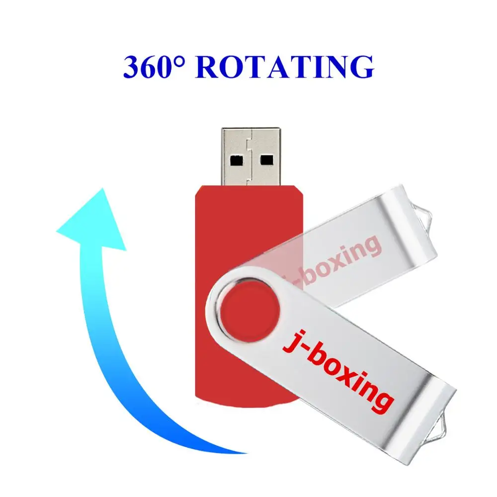 USB флеш накопитель J boxing металлический вращающийся 64 ГБ 128 16 32 8 для ПК Macbook Red|USB