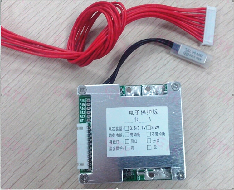

BMS 13S 48V li-ion lifepo4 protection plate same port separate port temperature control balancing function good compatibility