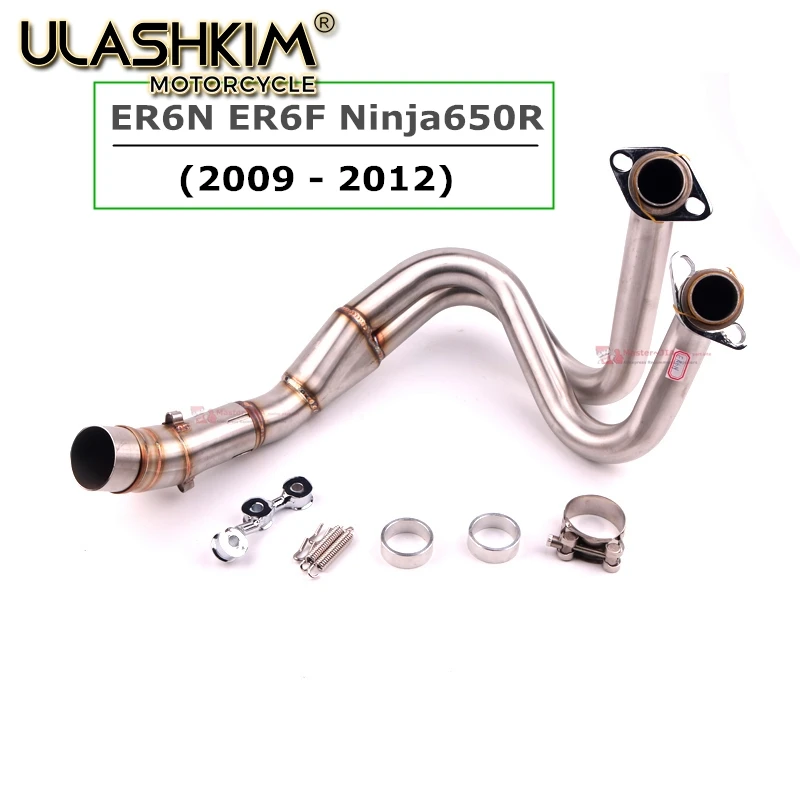 

MOTORCYCLE Exhaust Full system contact middle pipe FOR KAWASAKI ER6N ER6F Ninja650R 2012-2014 or 2009-2012 without exhaust