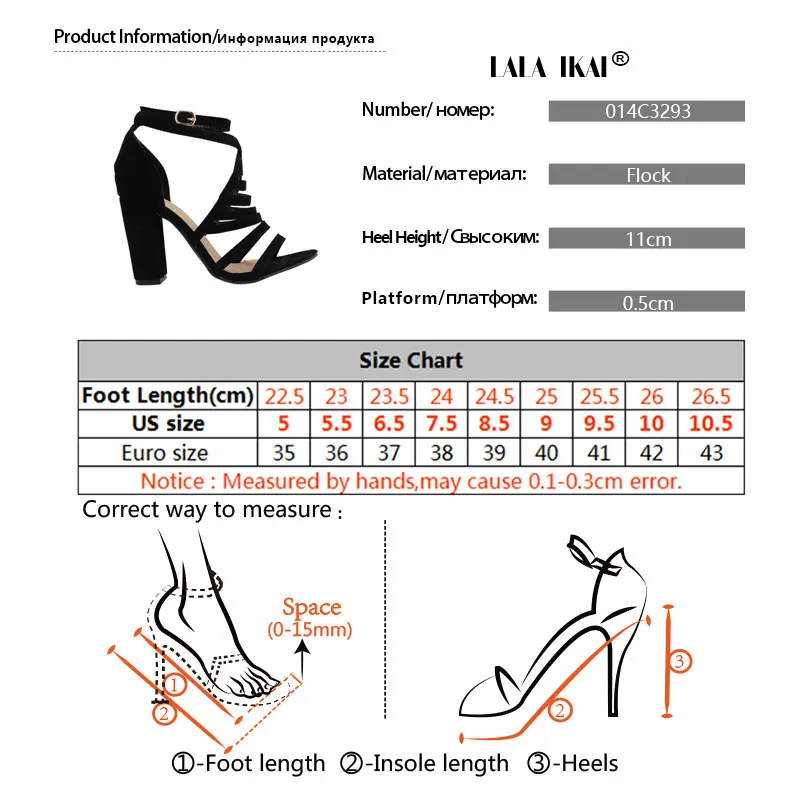 LALA IKAI/летние туфли на высоком каблуке; женские сандалии на квадратном каблуке с пряжкой и ремешком; пикантные женские туфли для вечеринки и свадьбы; Sandalie 014C3293-4