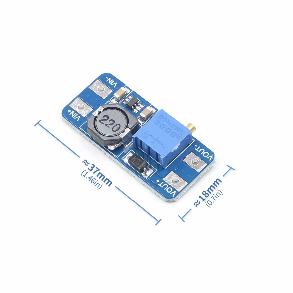 Arsmundi MT3608 DC-DC повышающий преобразователь Booster Питание модуль Boost повышающий доска максимальная Выходная 28 V 2A для Arduino