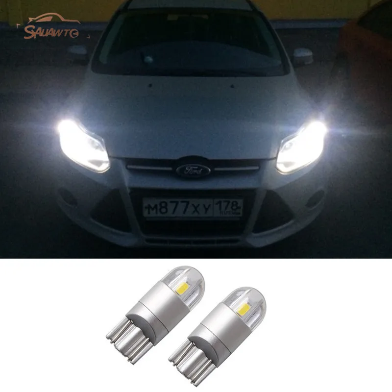 2X для Ford Focus 2 1 Fiesta Mondeo 4 3 Transit Fusion Kuga Ranger Mustang ка S max Автомобильный светодиодный T10 W5W