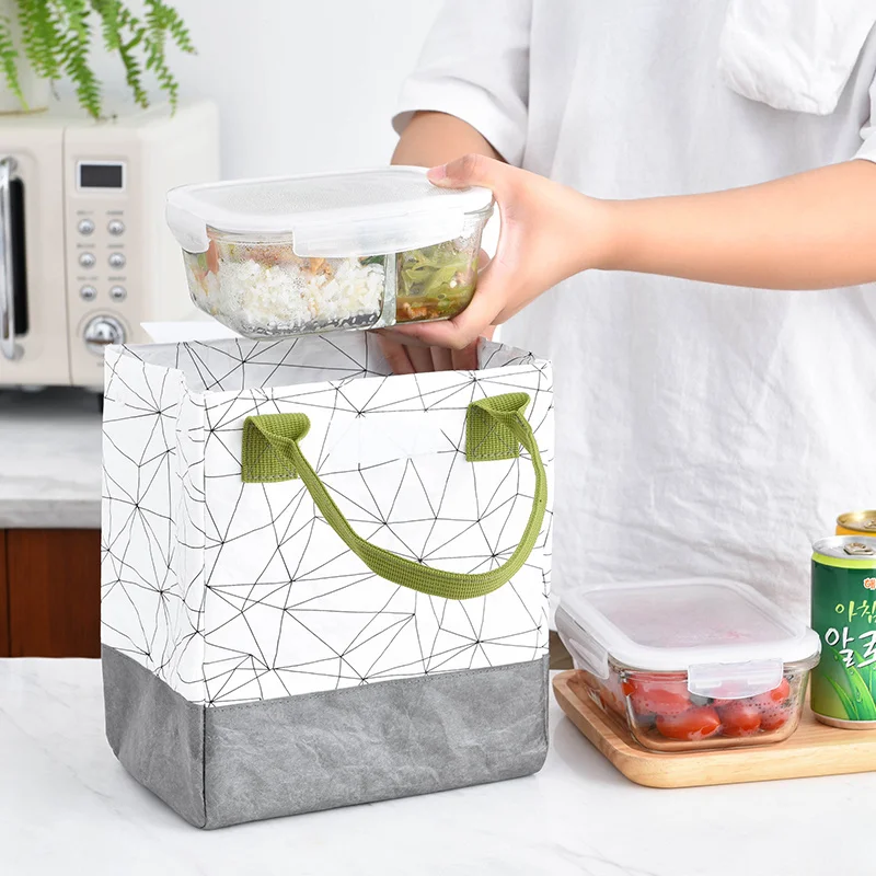 

YEATION Waterproof Shopping Bags Portable Lunch Bag Thermal Insulated Cold Lunch Bags