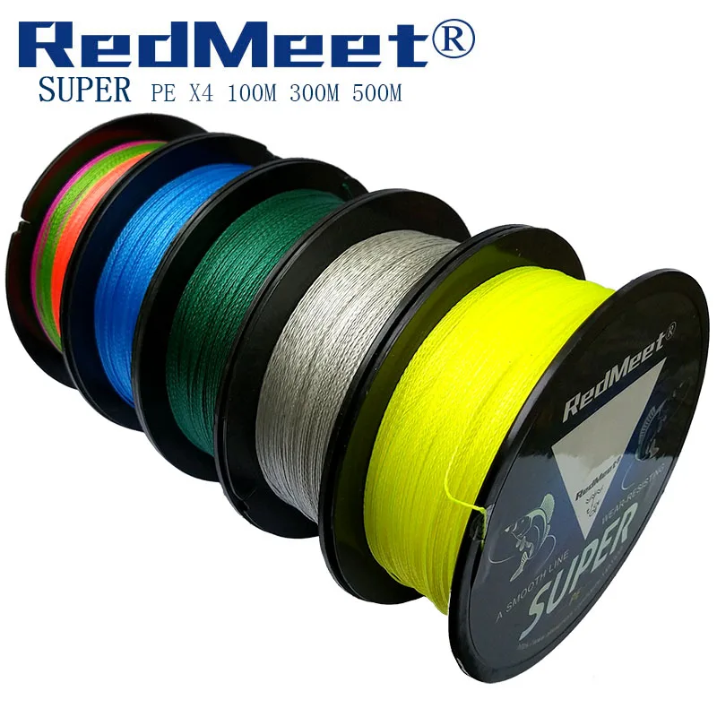 Японская плетеная рыболовная леска RedMeet SUPER PE 100/300/500 м 12 83LB|Рыболовные лески| |