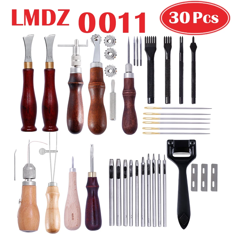 LMDZ DIY Набор инструментов для рукоделия, ручная швейная строчка, дырокол, резьба по седлу, Пробивка, режущий инструмент, инструмент для ремонта обуви