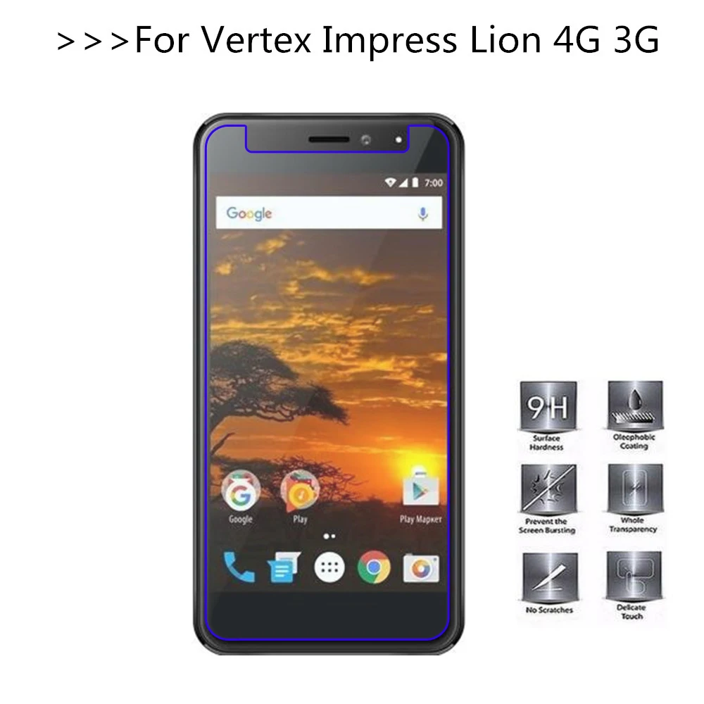 

For Vertex Impress Lion Tempered Glass 2.5D Explosion-proof Film Front Screen Protector for Vertex Impress Lion 4G 3G Glass Film