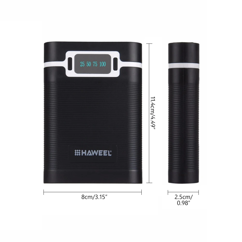 5600 mAh/10000 mAh 18650 батарея банк питания 5 V фонарик USB зарядное устройство коробка