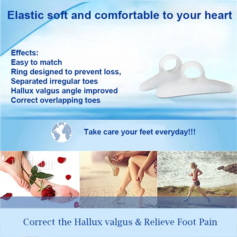 Meetcare ортопедический молоток для ног Hallux valgus Bunion или Mallet Toe силиконовый сепаратор деформация коррекция от боли в ногах