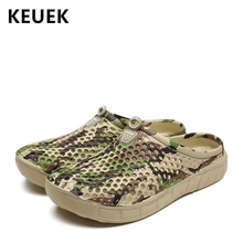 Летние мужские Нескользящие шлепанцы; мужские уличные пластиковые шлепанцы; летняя пляжная обувь с отверстиями; 02A