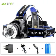 ZPAA Waterproof LED Headlight Torch Head CREE T6 L2 5000LM Rechargeable 18650 Cycling Fishing Hunting Outdoor Head Lamp Lights