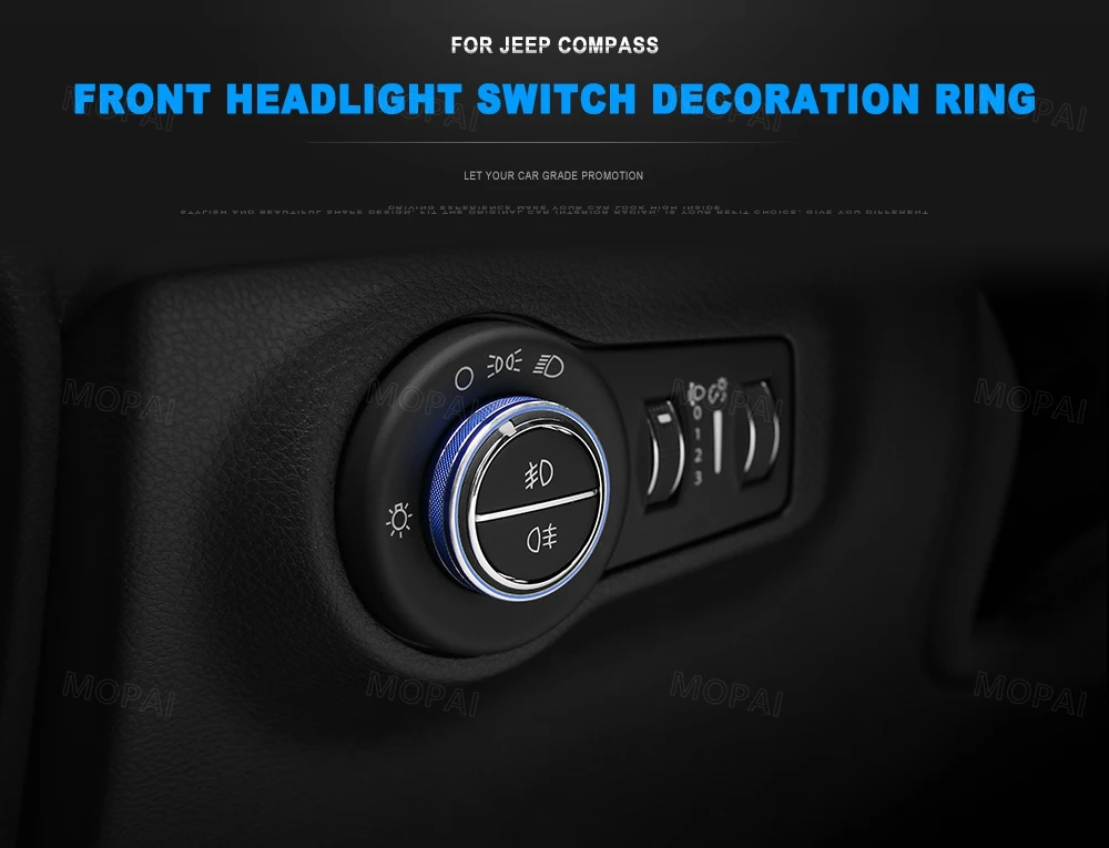 Headlight Switch Knob Decoration Cover Ring