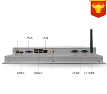 15 inch industrial All In One Computer With Intel Celeron 1037u CPU 1.8 Ghz 5 Wire Resistive Touch Screen