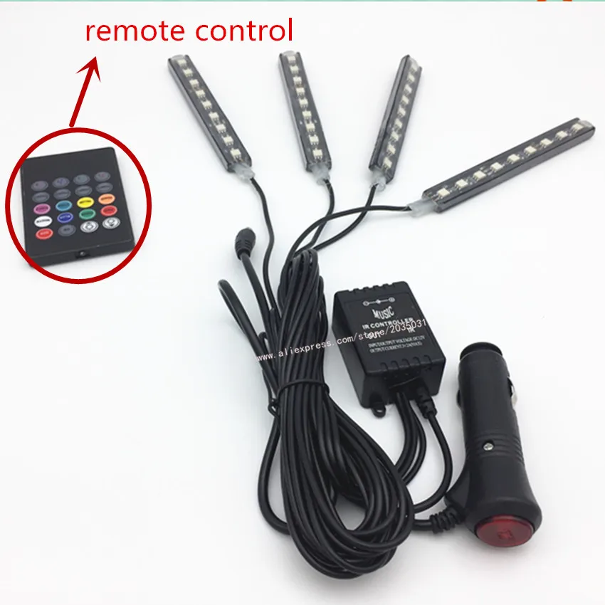 

NEW HO Colorful sound induction car LED decoration FOR hyundai solaris volkswagen polo mazda 3 opel astra h subaru Accessories