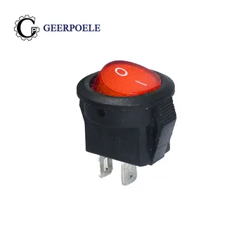 

10 pcs/lot 16mm Round 2 Pin 250V 3A Boat Switch Snap-in SPST ON OFF Rocker Position Switch