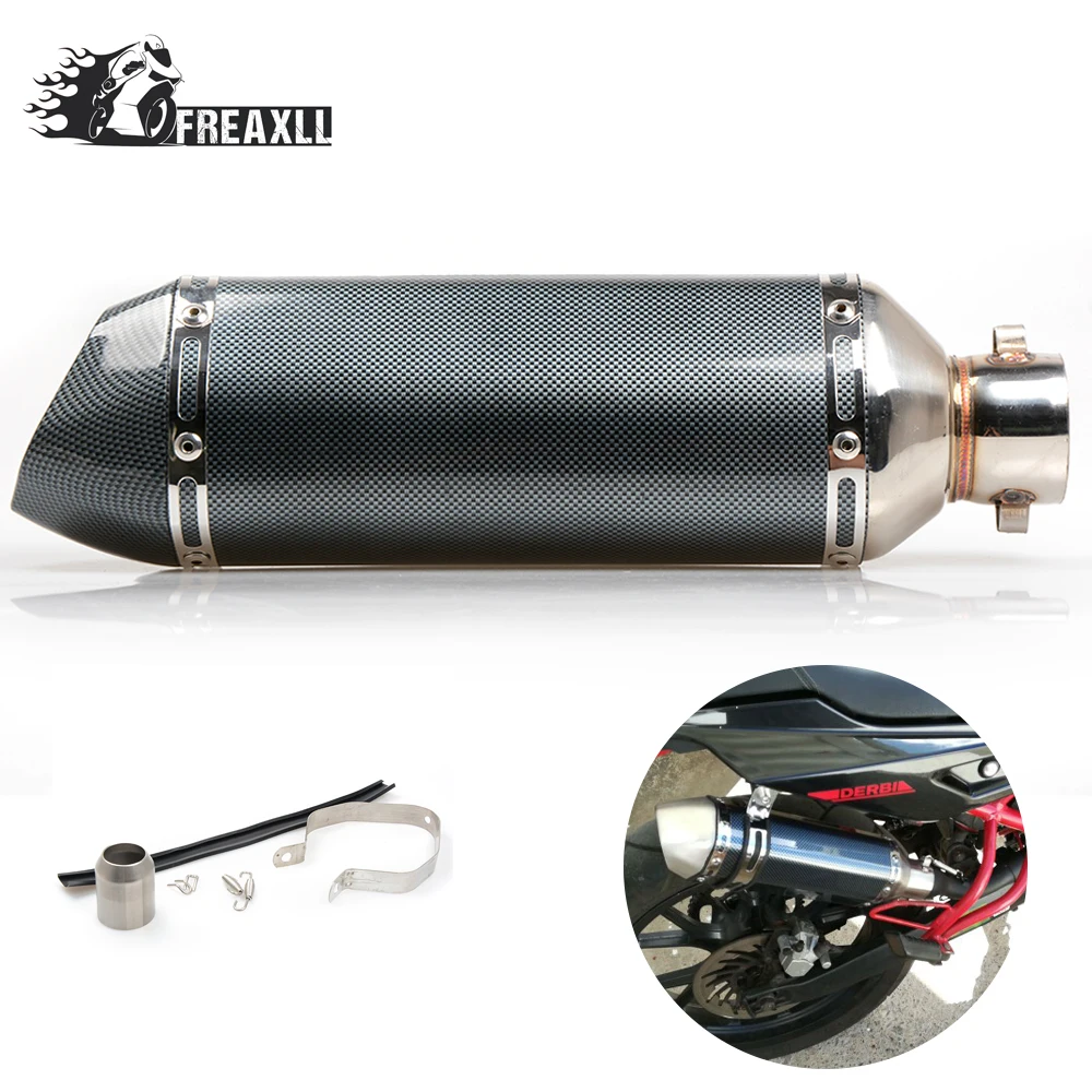 

Universal motorcycle racing Exhaust Modified Moto Escape Muffle pipe fit most motorcycle ATV Scooter For Honda VFR 800 Suzuki