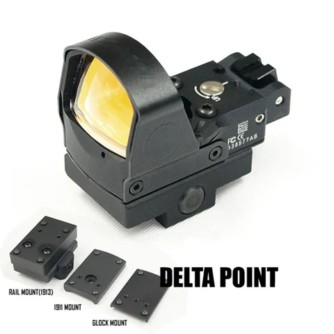 Tático Airsoft Óptico Reflexo Red Dot Sight Scope qd Montar Caça Pistola Rifle Glock 1911 Cqc dp Pro