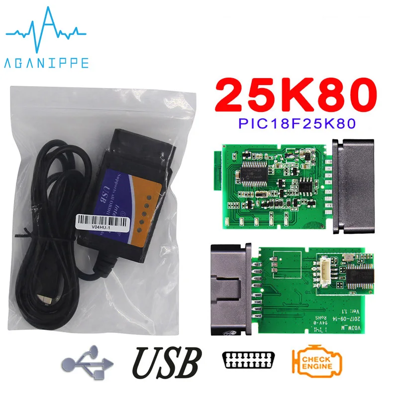 Elm327 USB V1.5 OBD2 Диагностический Автомобильный сканер Elm 327 OBD диагностический для