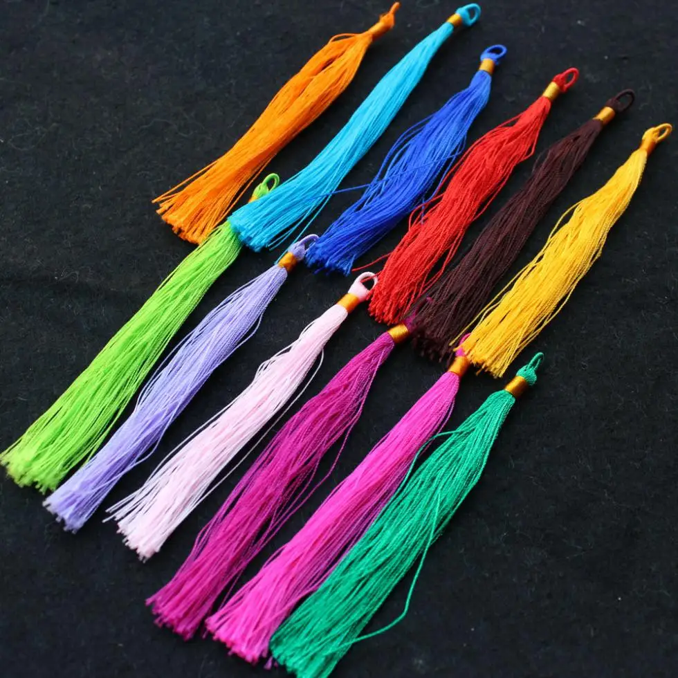 100pcs Art Silk Tassels Boho Jewelry Making Tassels, DIY Craft Supplies