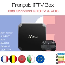 X96 Mini Android 7.1 TV Box with 1 year French Benelux Arabic Europe IPTV subscription 1600 Live 2000VOD neotv qhdtv Set top box