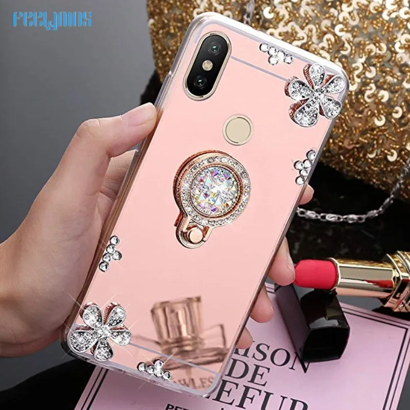 

Mirror Diamond Case For Xiaomi Max 1 Max 2 Max 3 Mix 2 2s 3D Glitter Cover Redmi 7 S2 Xiaomi MI9 MI 9 A2 Lite Soft Mirror Cover