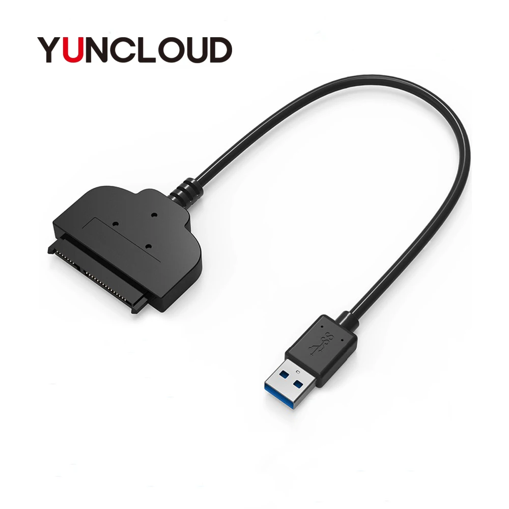 

YUNCLOUD Sata Adapters USB 3.0 to Sata cable For 2.5" sata HDD SSD Hard Drive 22 pin Serial ATA III to USB 3.0 convertor cable
