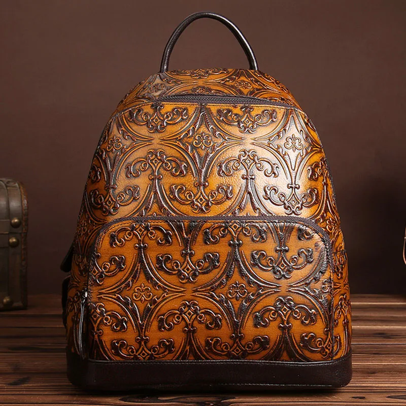 Женский рюкзак из натуральной воловьей кожи в стиле ретро|female backpack|backpack qualityquality