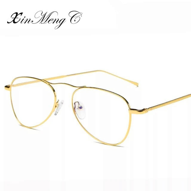 Best Offers XinMengC Women Computer Glasses Retro Oval Frame Blue Light Blocking Eyeglasses Nonprescription Clear Lens Fake Glasses    