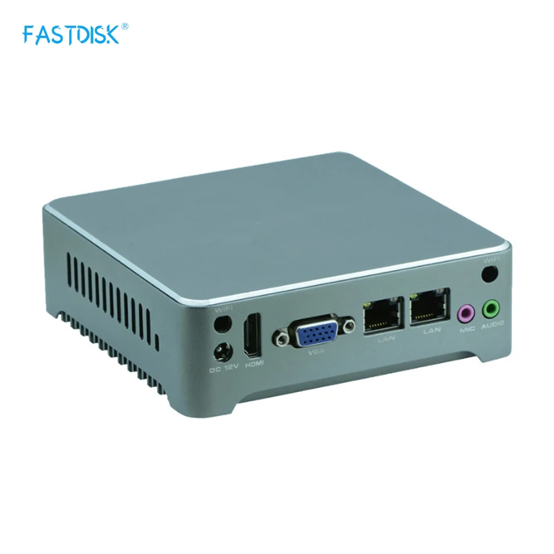 Mini PC J1900 Quad Core with DDR3 2GB RAM 30GB SSD 2 LAN 4 USB COM HDMI