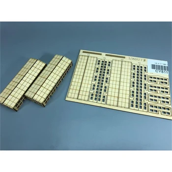 

1/350 Scale Factory Building DIY Set Shipyard Dock Scene Wooden Assembly Model Kit 12.5 * 4.4 * 2.4cm Fits Ship Model Scene DIY