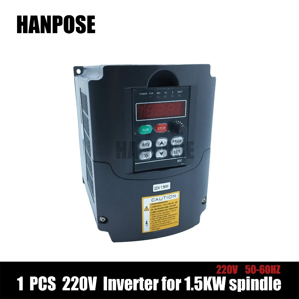 

Free shipping HY 1500W VFD Spindle inverter 220V 1.5kw Frequency Drive Inverter Machine Inverter