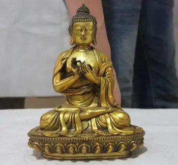 

Chinese Buddhism copper Bronze Mahavairocana Tathagata Sakyamuni Buddha statue