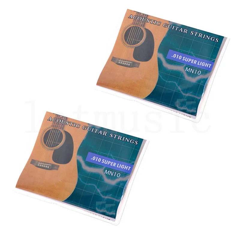 

2Set 6Strings.010-.047 Acoustic Guitar Strings Super Light for Guitar String Replacement