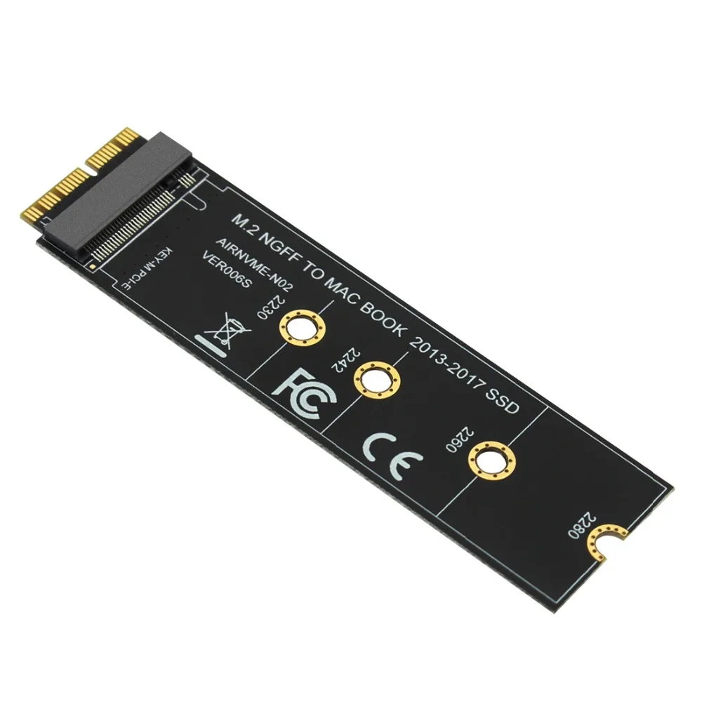 

M key M.2 NGFF PCIe AHCI M2 SSD Adapter Card for 2230-2280 SSD Adapter For 2013 2014 2015 2017 MACBOOK Air A1465 A1466 Pro A1398