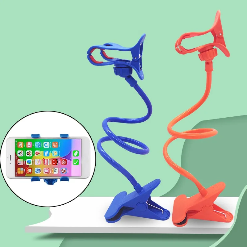 Универсальный гибкий держатель для ленивых, подставка для мобильного телефона, настольный держатель с зажимом, разноцветный кронштейн для samsung iPhone Xiaomi